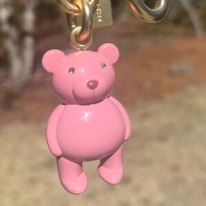 Coach Pink Bear Keychain or Charm New with Tags